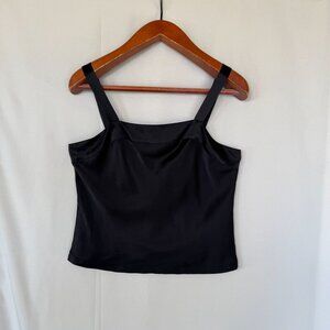 Vintage 80s Victorias Secret Gold Label black 100% Silk Tank Top Camisole Size M